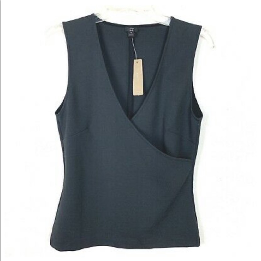NEW J. Crew 365 Faux Wrap Sleeveless Top